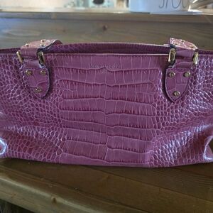 Kate Spade Pink Croc-Embossed Bag